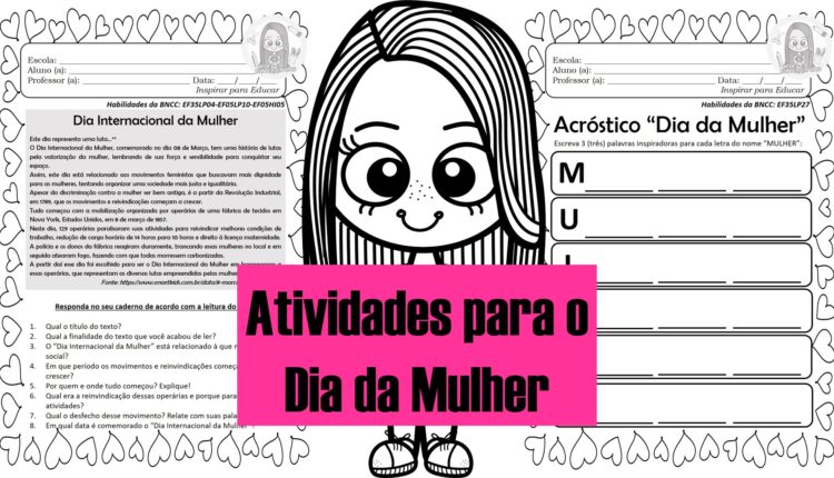 Atividades para o "Dia da Mulher".