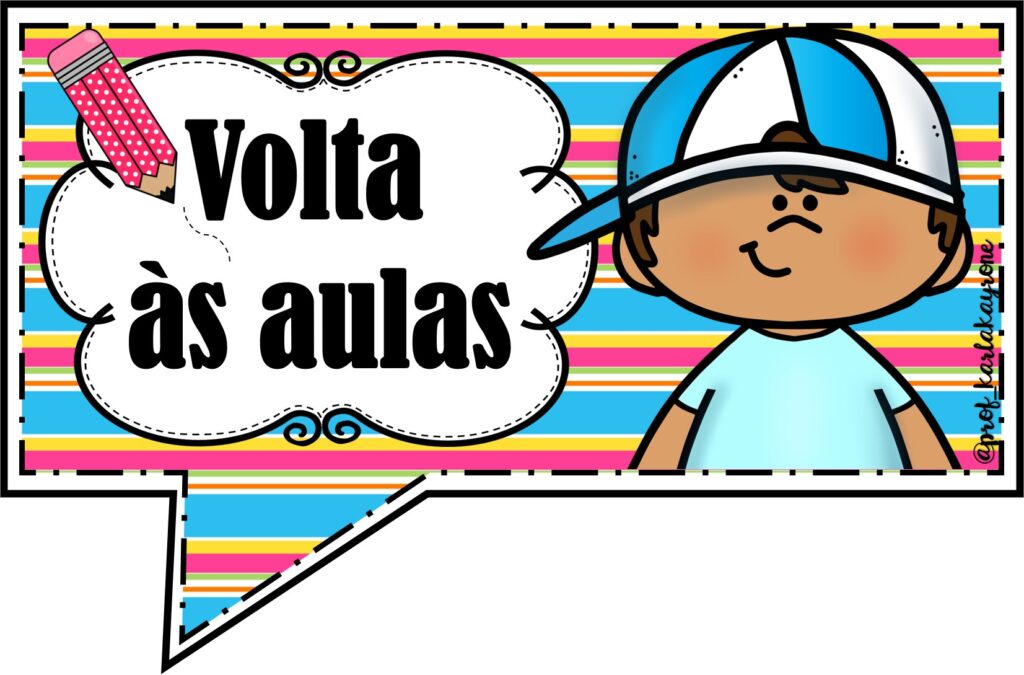 Plaquinha de volta às aulas