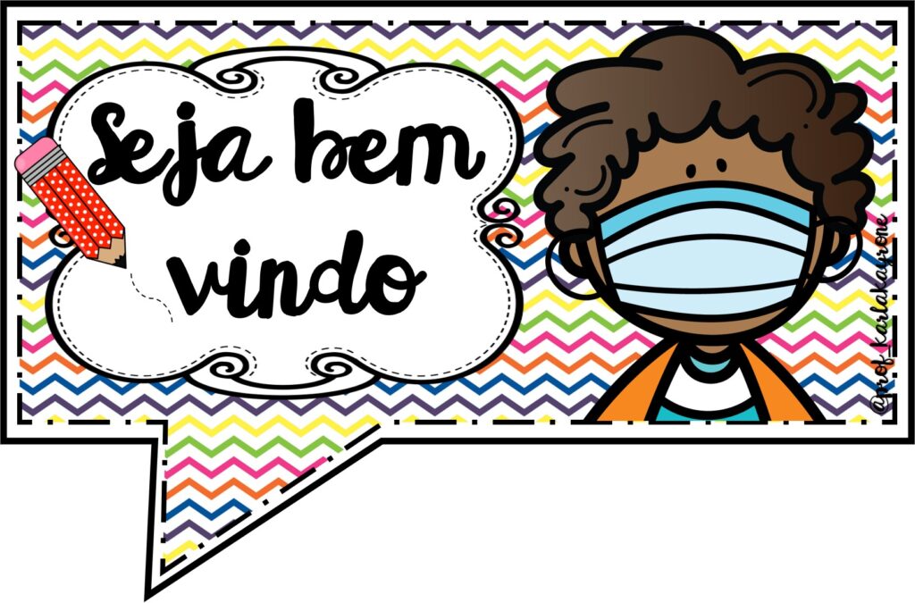 Plaquinha de volta às aulas