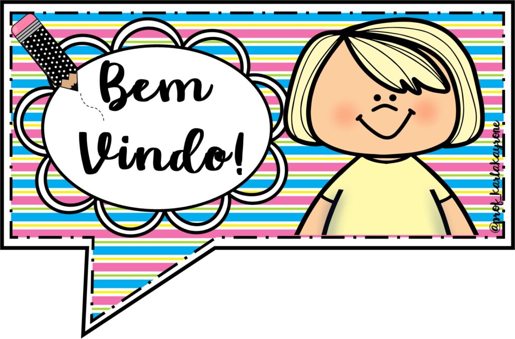 Plaquinha de volta às aulas