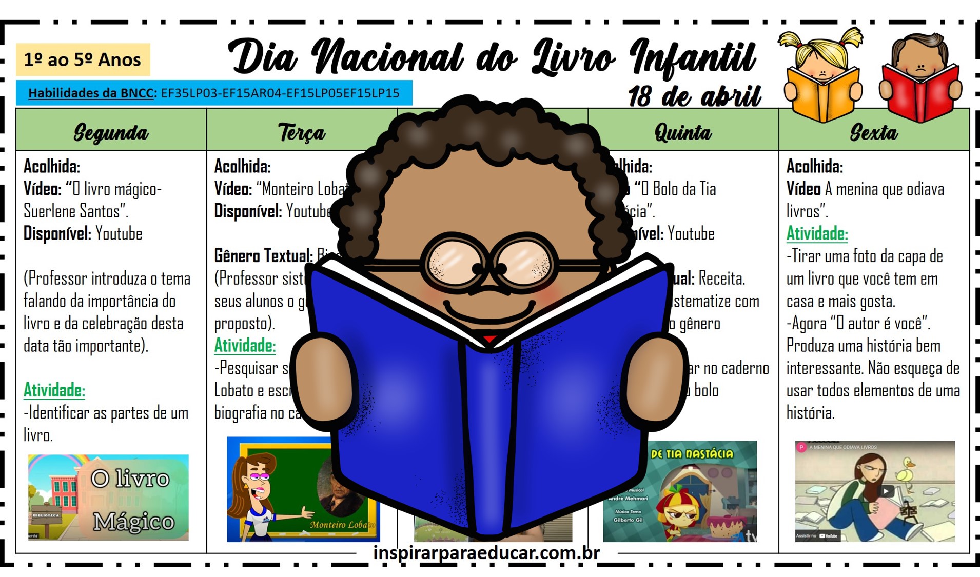 Semanário dia nacional do livro infantil