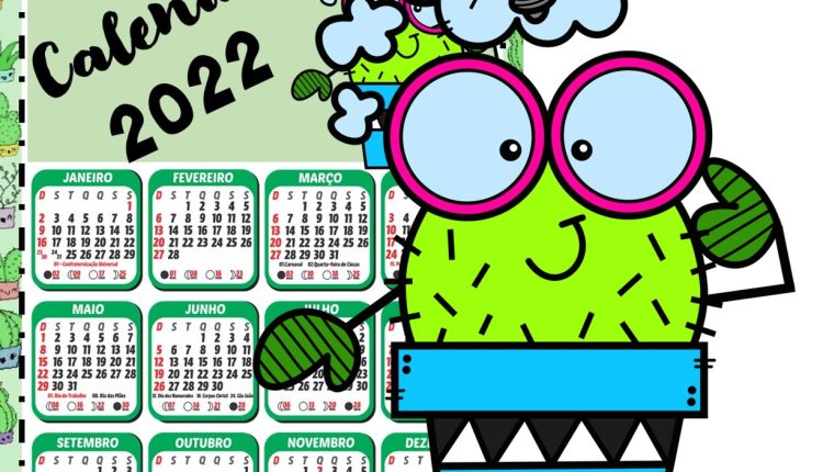Calendário cacto 2022