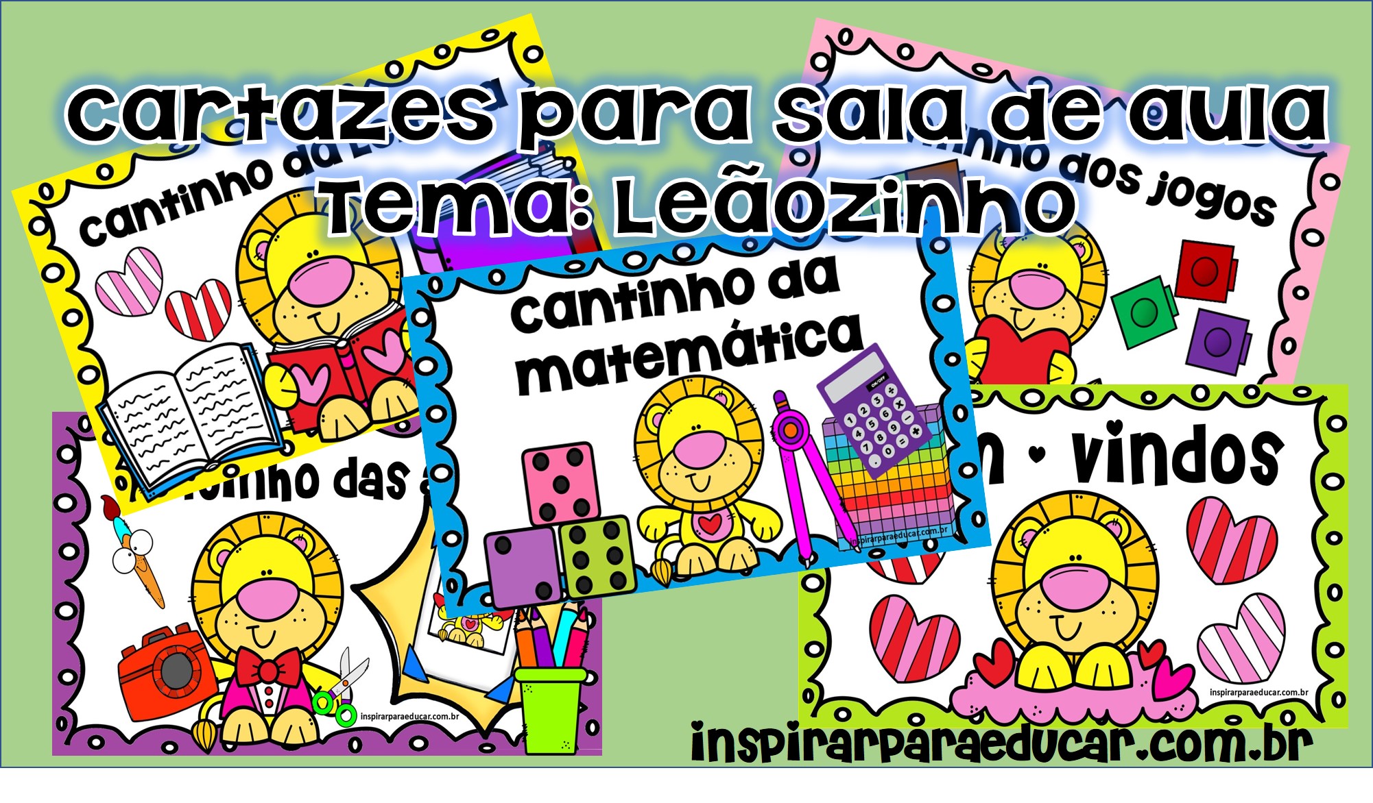 Cartazes para cantinhos de sala de aula