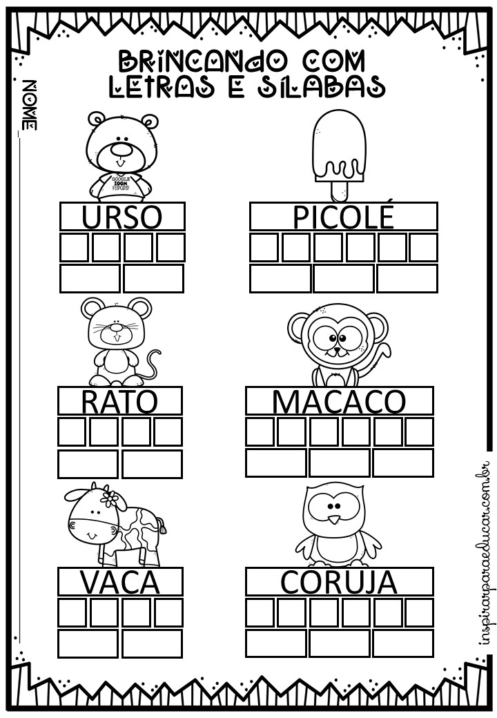 Atividades de alfabetização