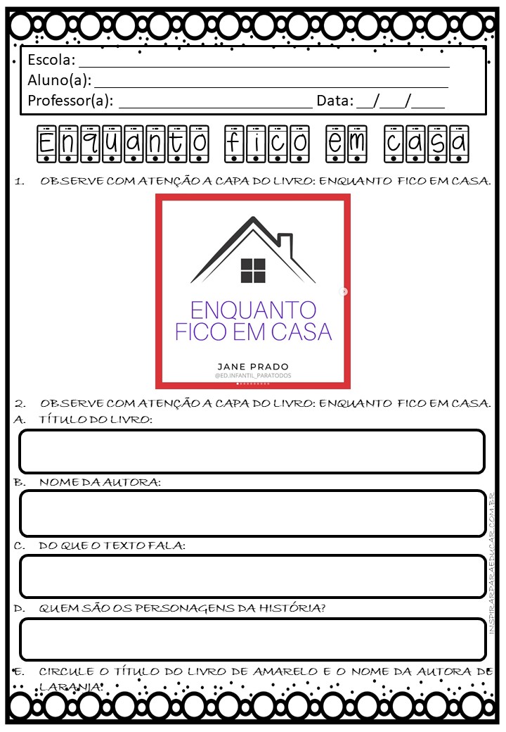 Sequência didática: Enquanto Fico em Casa