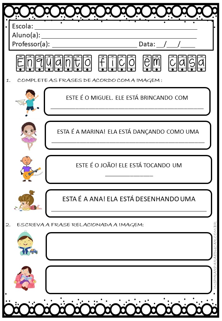 Sequência didática: Enquanto Fico em Casa