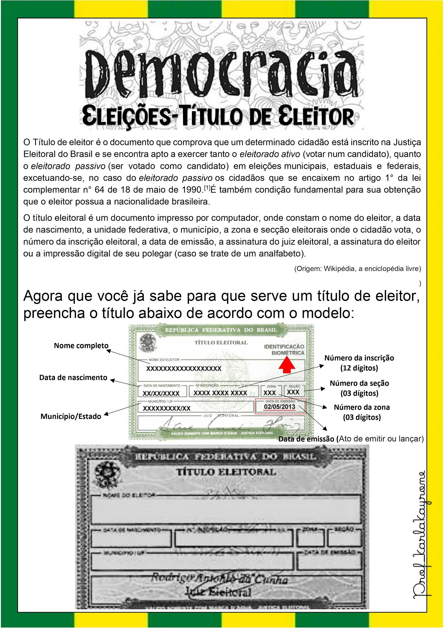 Atividades sobre eleições