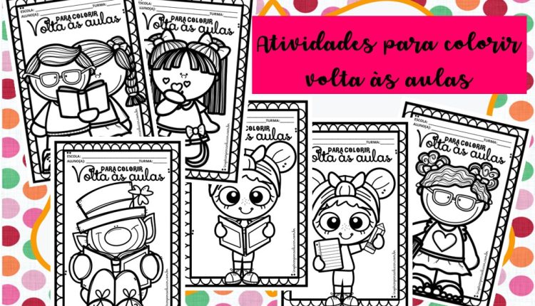 Atividades para colorir volta às aulas