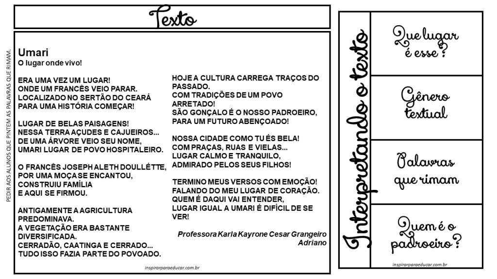 LAPBOOK Umari, o lugar onde vivo!