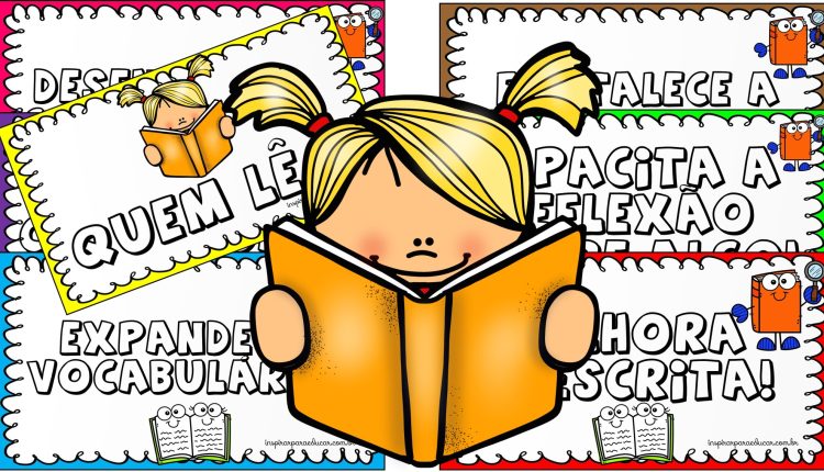 Cartazes para cantinho da leitura