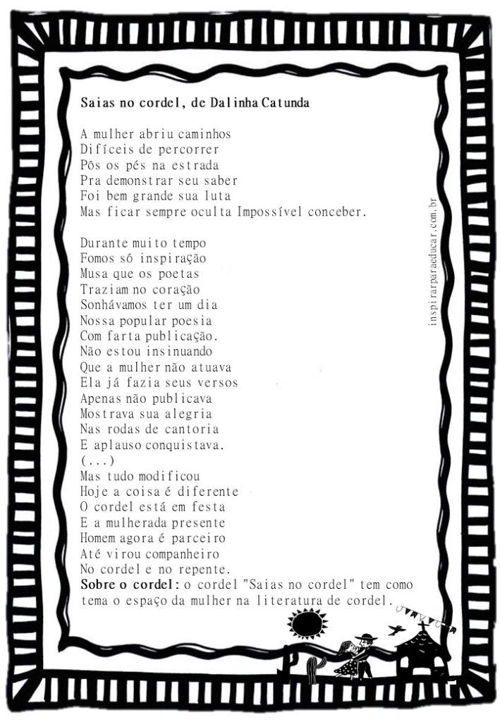 Textos: Poemas de cordel.