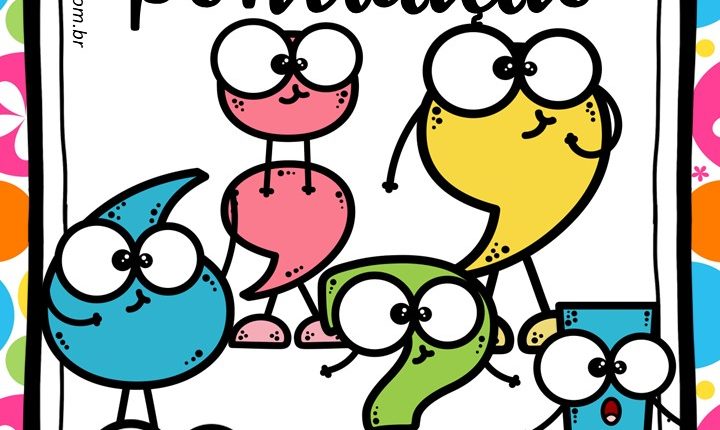 Cartazes com sinais de pontuação