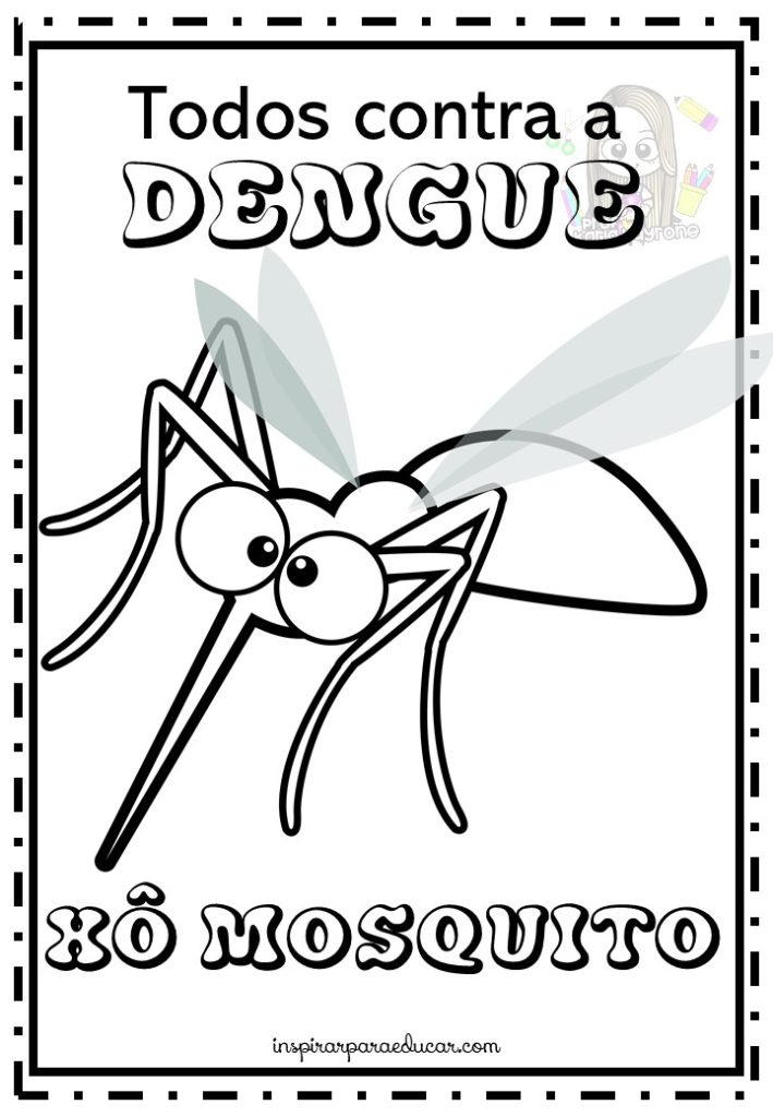 Atividade da dengue para colorir