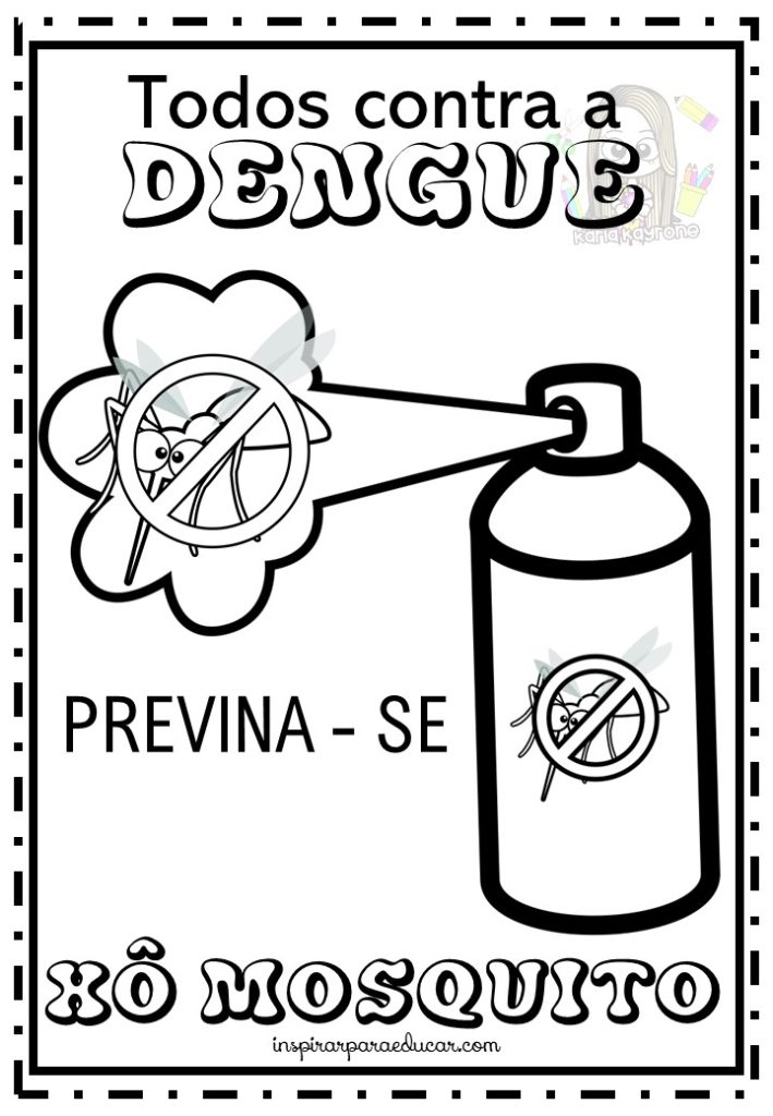 Atividade da dengue para colorir