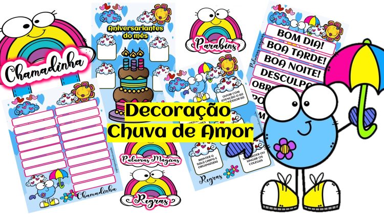 Kit decoração chuva de amor